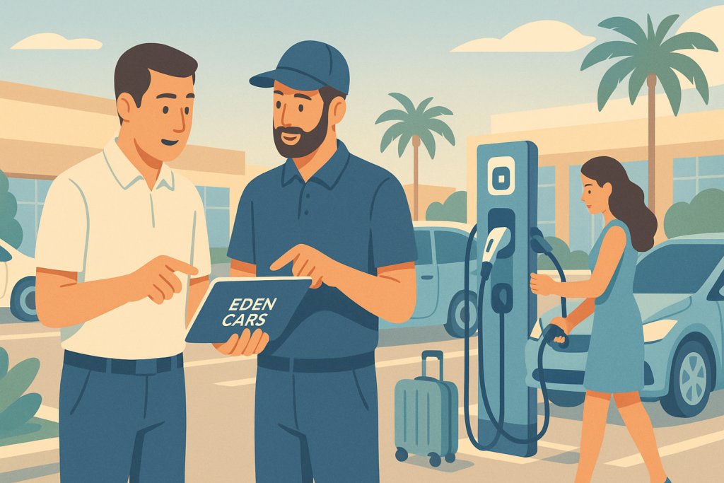 Borne de recharge électrique en zone commerciale dans le Sud-Est : attirer une clientèle locale et touristique